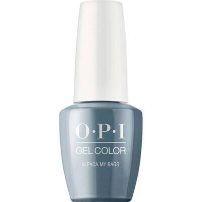 Alpaca My Bags - GelColor - 15ml Vernis gel OPI GelColor Alpaca My Bags en bleu brillant. Teinte douce et froide avec une finition élégante et moderne.