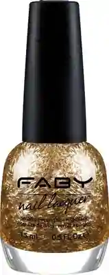 Season's Greetings Shirley! - 15ml Vernis à ongles vegan or avec paillettes Faby, vernis à ongles naturel sans substances nocives