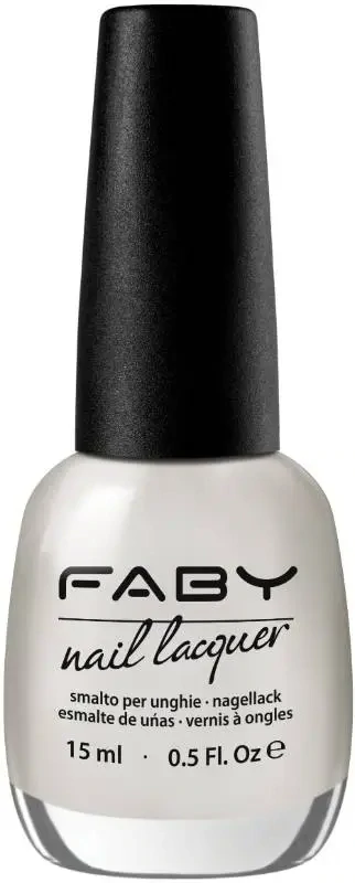 Mirror of my soul - 15ml White vegan Nail Polish Faby, natural nail polish without harmful substances