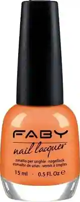 Oranje vegan Nagellak Faby, natuurlijke nagellak zonder schadelijke stoffen