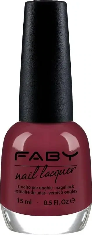 Roter Veganer Nagellack Faby, natürlicher Nagellack ohne Schadstoffe.