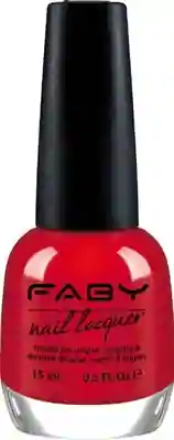 Red vegan Nail Polish Faby, natural nail polish without harmful substances
