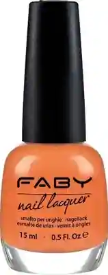 Oranje vegan Nagellak Faby, natuurlijke nagellak zonder schadelijke stoffen