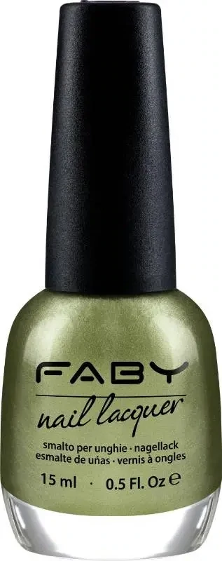 Evergreen - 15ml Green vegan Nail Polish Faby, natural nail polish without harmful substances