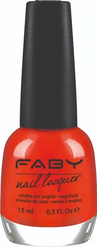 Roter veganer Nagellack Faby, natürlicher Nagellack ohne Schadstoffe