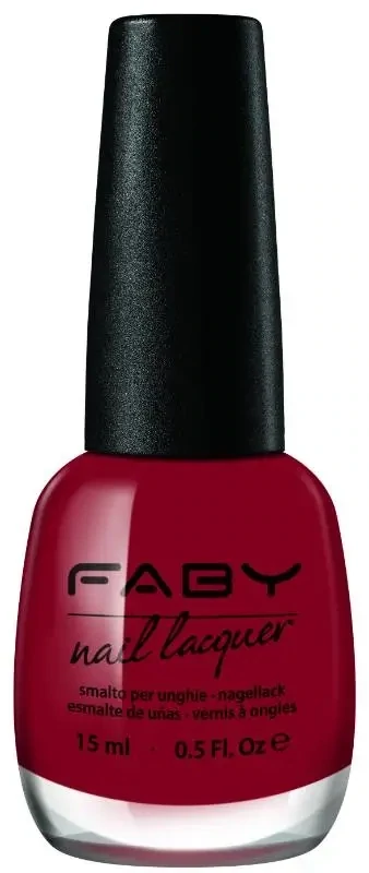 Roter veganer Nagellack Faby, natürlicher Nagellack ohne Schadstoffe