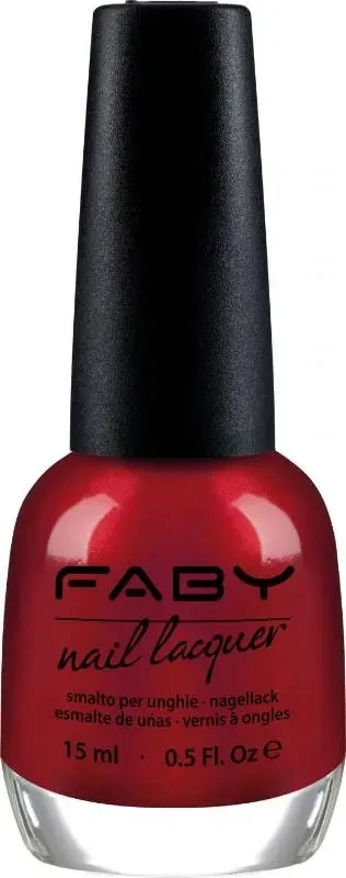 Roter veganer Nagellack Faby, natürlicher Nagellack ohne Schadstoffe