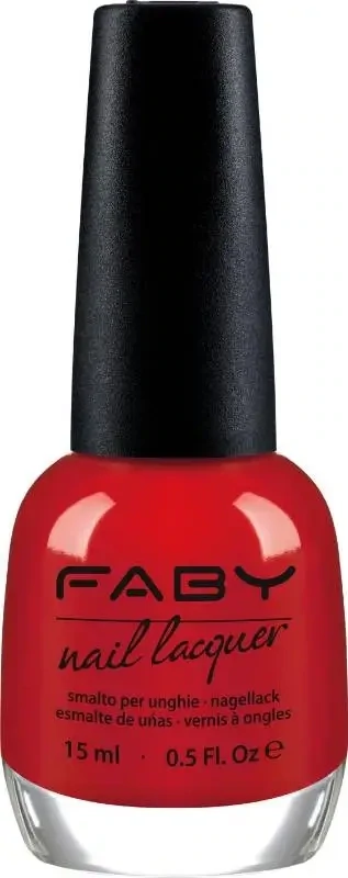 Roter veganer Nagellack Faby, natürlicher Nagellack ohne Schadstoffe