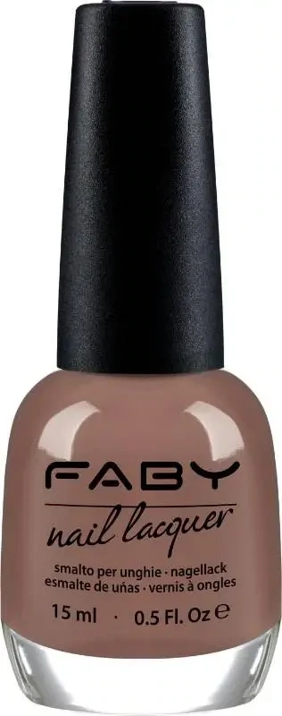 Footprints on the Beach - 15ml Vernis à ongles vegan brun Faby, vernis à ongles naturel sans substances nocives