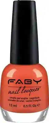 Oranje vegan Nagellak Faby, natuurlijke nagellak zonder schadelijke stoffen