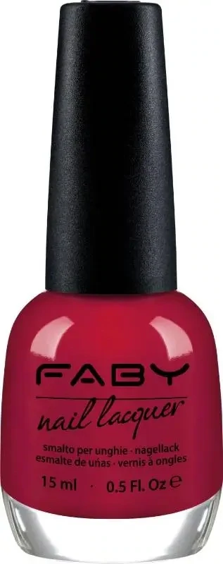 Roter veganer Nagellack Faby, natürlicher Nagellack ohne Schadstoffe