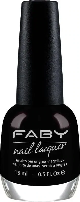 Vernis à ongles vegan noir Faby, vernis à ongles naturel sans substances nocives