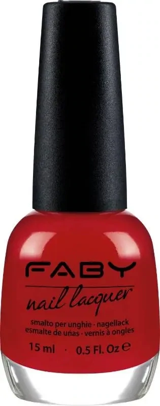 Red vegan Nail Polish Faby, natural nail polish without harmful substances