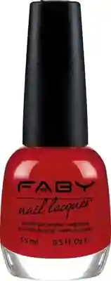Roter veganer Nagellack Faby, natürlicher Nagellack ohne Schadstoffe