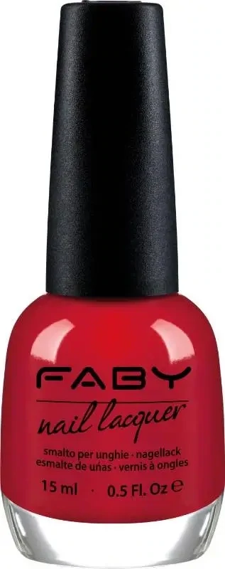 Red vegan Nail Polish Faby, natural nail polish without harmful substances