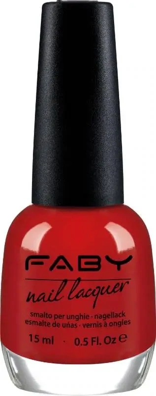 Red vegan Nail Polish Faby, natural nail polish without harmful substances