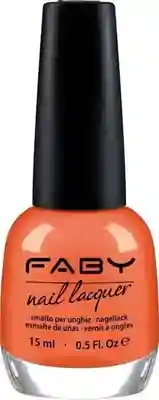 Oranje vegan Nagellak Faby, natuurlijke nagellak zonder schadelijke stoffen
