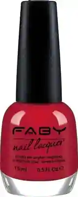 Red vegan Nail Polish Faby, natural nail polish without harmful substances
