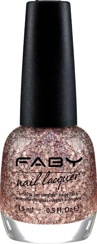 A Perfect Day - 15ml Veganer Nagellack mit rosa Glitter Faby, natürlicher Nagellack ohne Schadstoffe