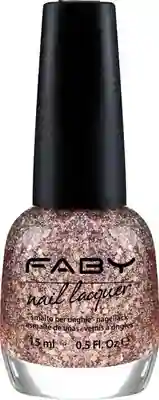 Vernis à ongles vegan avec paillettes roses Faby, vernis à ongles naturel sans substances nocives