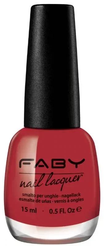 Fabylicious - 15ml Vernis à ongles vegan rouge Faby, vernis à ongles naturel sans substances nocives