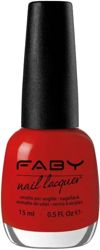 Red vegan Nail Polish Faby, natural nail polish without harmful substances