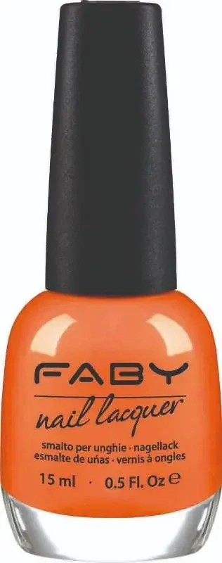 Oranger veganer Nagellack Faby, natürlicher Nagellack ohne Schadstoffe