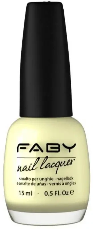 Vernis à ongles vegan jaune Faby, vernis à ongles naturel sans substances nocives