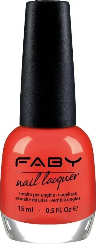 Lucky Coral - 15ml Pink vegan nail polish Faby, natural nail polish without harmful substances