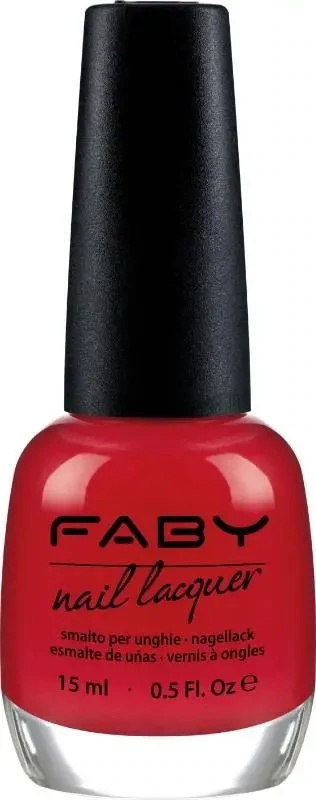 Red vegan Nail Polish Faby, natural nail polish without harmful substances