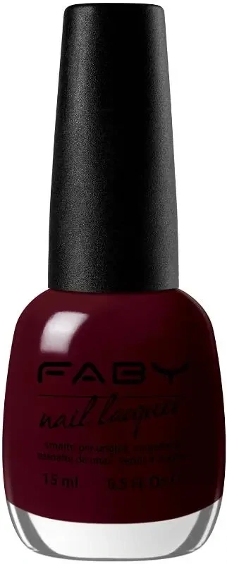 Rouge Foncé - 15ml Bordeaux Vegan Nagellak Faby, natuurlijke nagellak zonder schadelijke stoffen