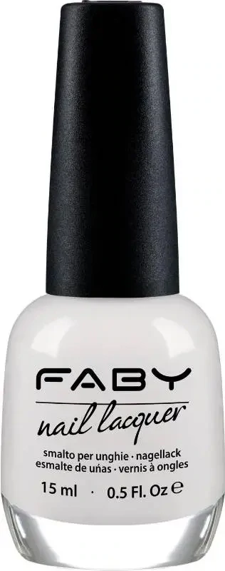 White vegan Nail Polish Faby, natural nail polish without harmful substances