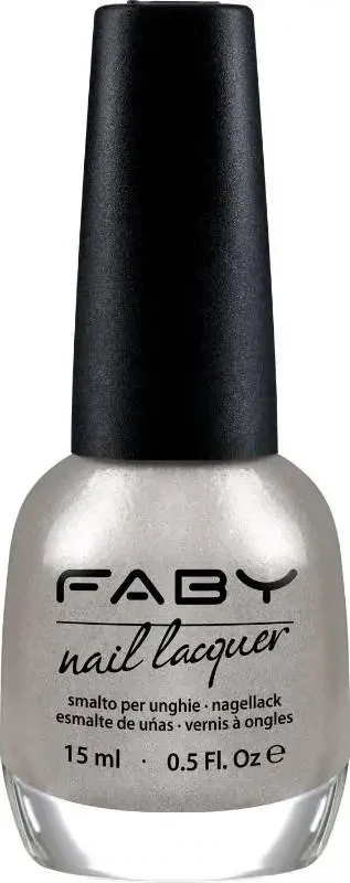 Silver vegan Nail Polish Faby, natural nail polish without harmful substances