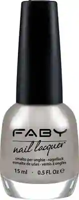 Zilveren vegan Nagellak Faby, natuurlijke nagellak zonder schadelijke stoffen