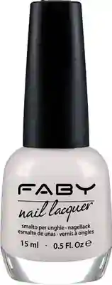 Teint de neige - 15ml Vernis à ongles vegan blanc Faby, vernis à ongles naturel sans substances nocives