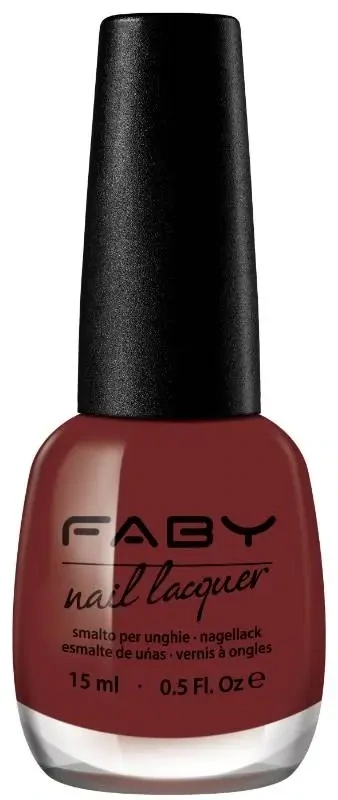 Burgundy vegan Nail Polish Faby, natural nail polish without harmful substances