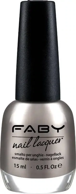 Silver vegan Nail Polish Faby, natural nail polish without harmful substances