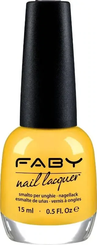 Gele vegan Nagellak Faby, natuurlijke nagellak zonder schadelijke stoffen