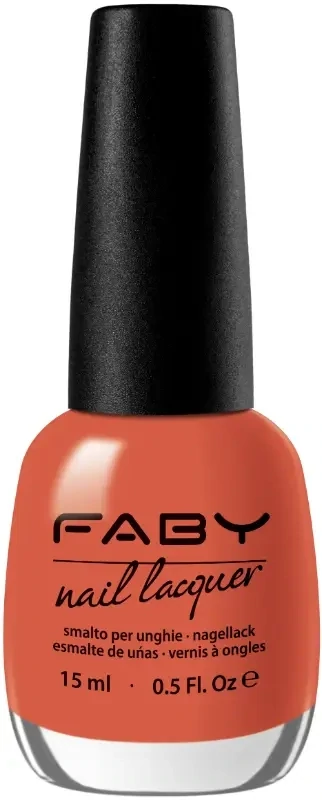 Lobster Salad - 15ml Orange vegan Nail Polish Faby, natural nail polish without harmful substances