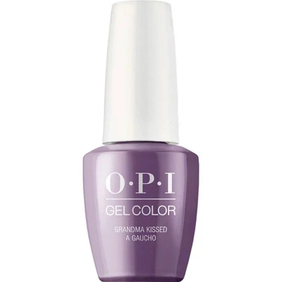 Grandma Kissed a Gaucho - GelColor - 15ml Vernis gel OPI GelColor Grandma Kissed a Gaucho en violet brillant. Teinte vive avec une finition élégante.