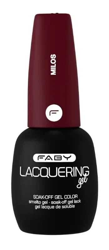 Milos - Laquering gel - 15ml Bordeauxfarbener Gel-Lack | Bordeauxfarbener Gel-Nagellack | FABY