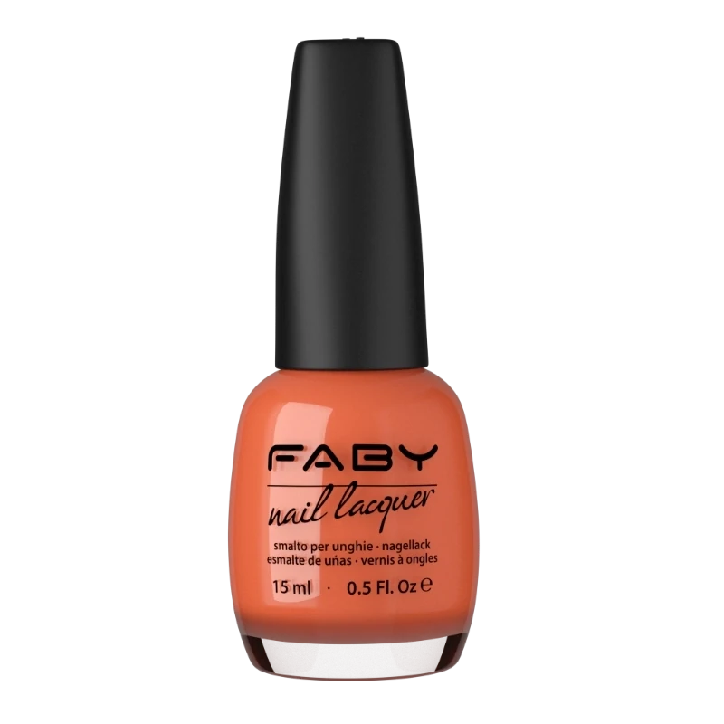 Orange vegan Nail Polish Faby, natural nail polish without harmful substances