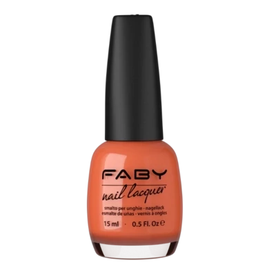 Oranje vegan Nagellak Faby, natuurlijke nagellak zonder schadelijke stoffen
