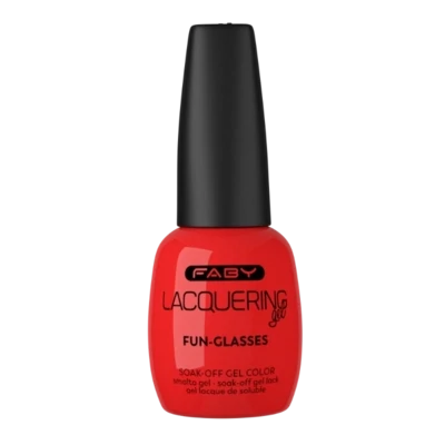 Fun-Glasses - Lacquering Gel - 15ml Rode gellak | Rode gel nagellak | FABY