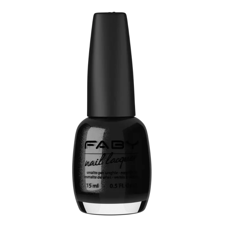Don't mess with Faby - 15ml Black vegan Nail Polish Faby, natural nail polish without harmful substances