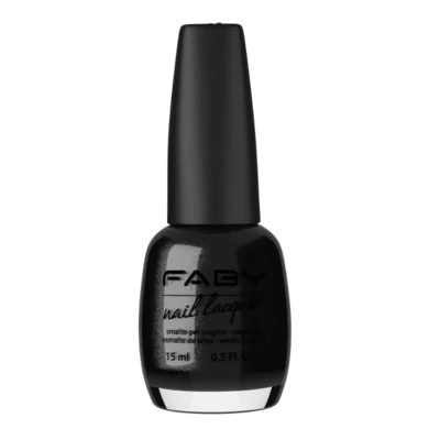 Zwarte vegan Nagellak Faby, natuurlijke nagellak zonder schadelijke stoffen