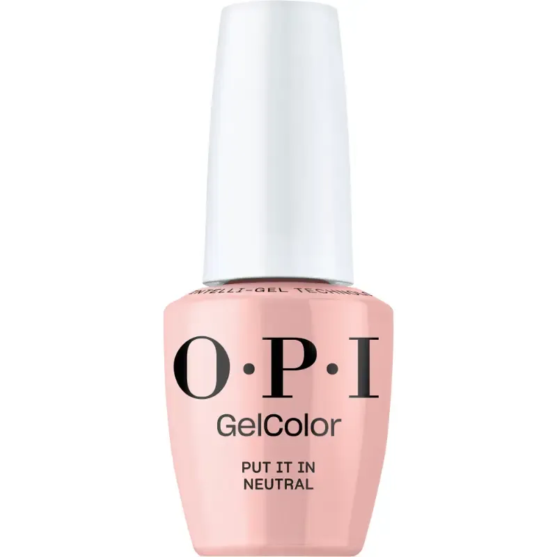 Put It in Neutral - GelColor - 15ml OPI GelColor Put It in Neutral gel polish – a soft, glossy nude for a clean and elegant nail look.