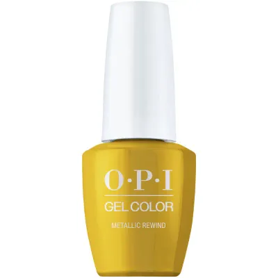 Metallic Rewind - GelColor - 15ml OPI GelColor Metallic Rewind – schitterende goudkleurige metallic gellak met glanzende finish voor een glamoureuze look.