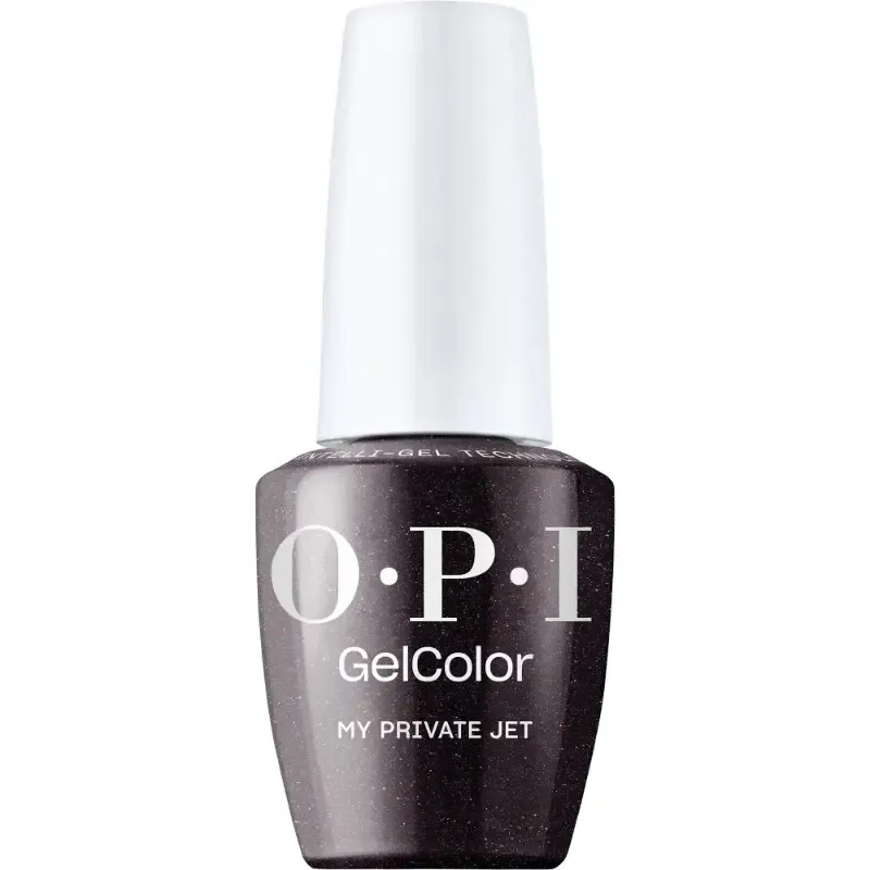 My Private Jet - GelColor - 15ml Bruine gellak met glinsterende afwerking van OPI GelColor, My Private Jet. Voor een elegante, sprankelende look.