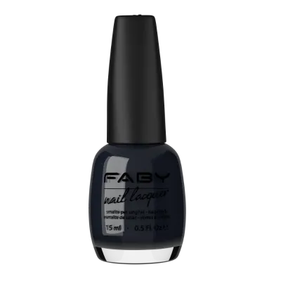 Don't tell anyone - 15ml Black vegan nail polish Faby, natural nail polish without harmful substances